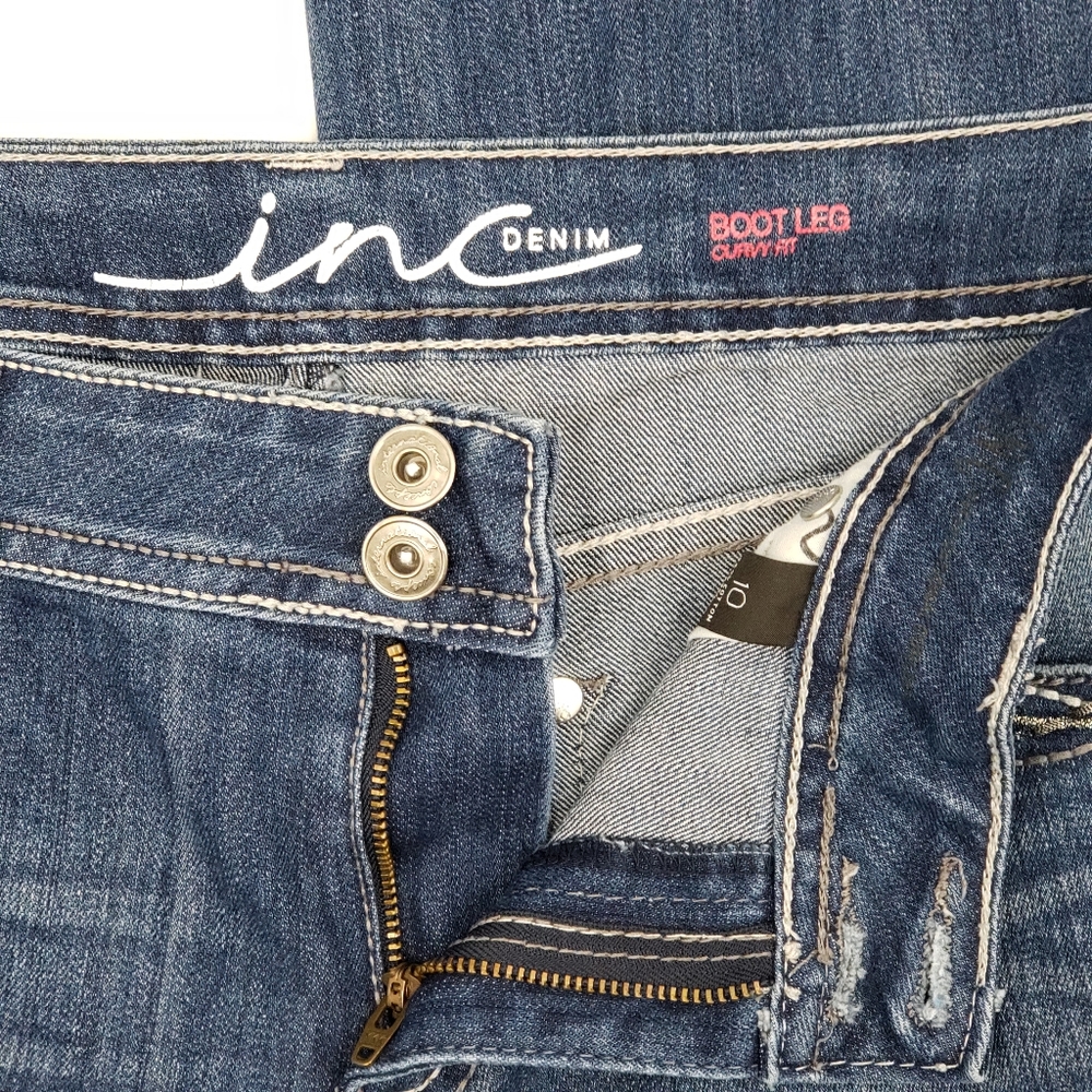 INC Bootcut Jeans Embroidered Pockets JN305